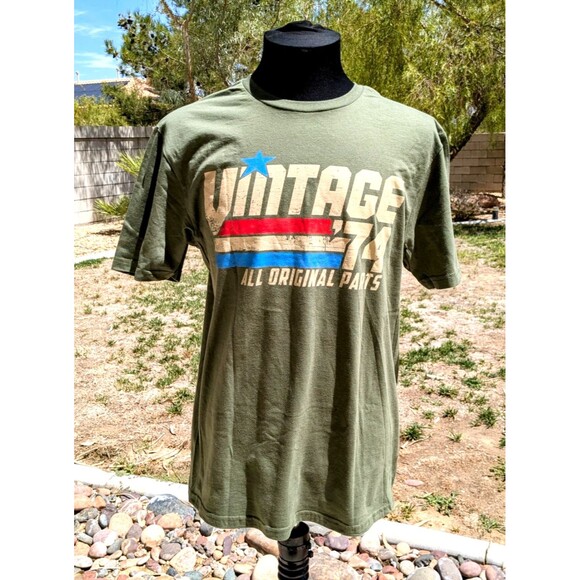 Birthday Vintage 1974 Original Parts Unisex Retro Gi Joe Army Medium Shirt New - Picture 1 of 4